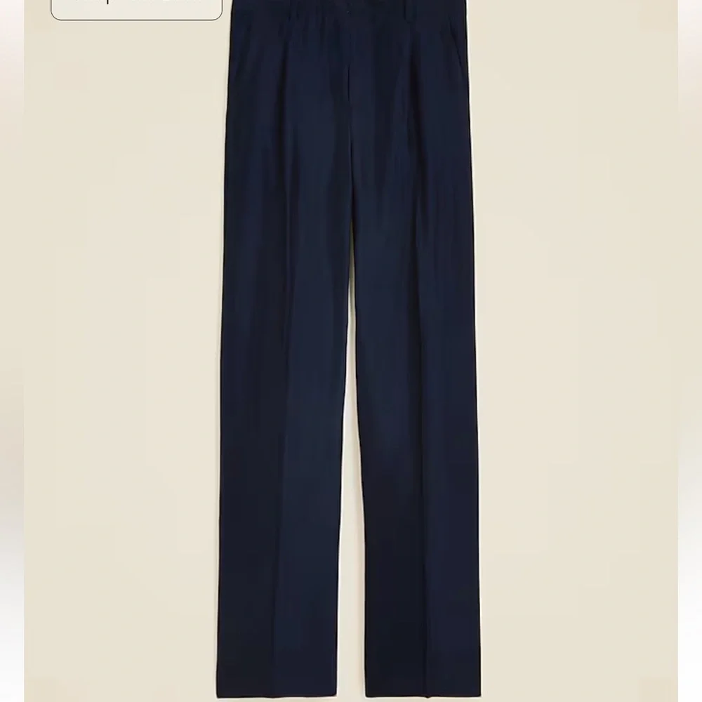 J.Crew Tall Essential wide-leg pant in textured satin (12T) - Picture 4 of 10